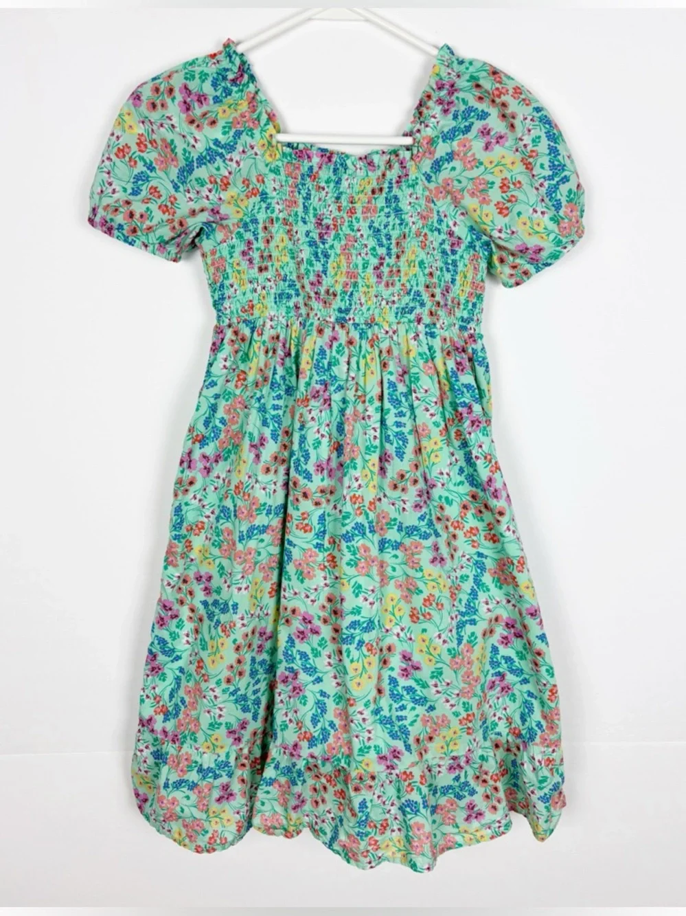 Crewcuts J.Crew Dress Girls Size 8 Floral Smocked Puff Sleeve - Picture 7 of 7